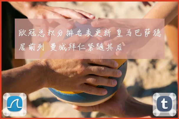 欧冠总积分排名表更新 皇马巴萨稳居前列 曼城拜仁紧随其后